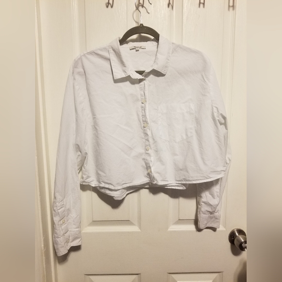 Madewell Super Crop Ex-Boyfriend Shirt Women's - Picture 4 of 10